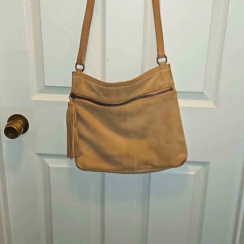 Margot suede shoulder bag